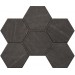 Мозаика Мозаика GB03 Gabbro Hexagon неполированная 25x28.5