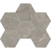 Мозаика BR03 Bernini Hexagon Grey Мозаика полированная 25x28,5