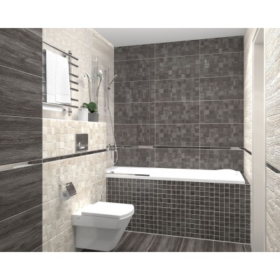 Керамогранит Timber коричневый мозаика 30х60