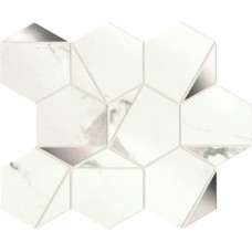 Мозаика A4WV Marvel Statuario Supremo Platino Hex Shiny 25,1x29
