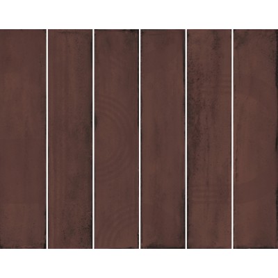 Плитка KMP3STA006RN6X Панно Мажорель бордовый глянцевый (из 6 частей 6х28,5) 36x28,5x1