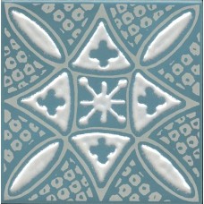 Плитка KMD3STA020GN Декор Бахия 2 бирюзовый глянцевый 9,8x9,8x0,7