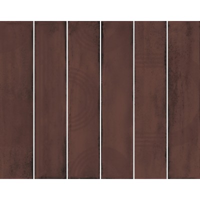 Плитка KMP3STA006RN6X Панно Мажорель бордовый глянцевый (из 6 частей 6х28,5) 36x28,5x1