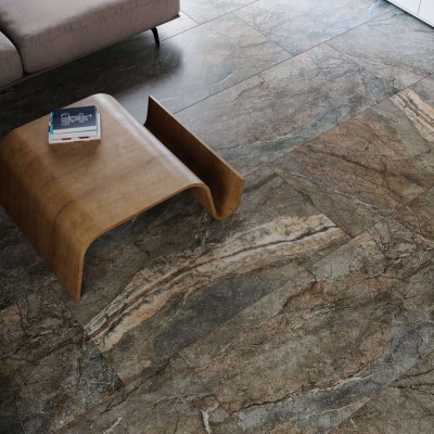 Керамогранит DL013100R Сильвер Рут серый обрезной 119.5*119.5