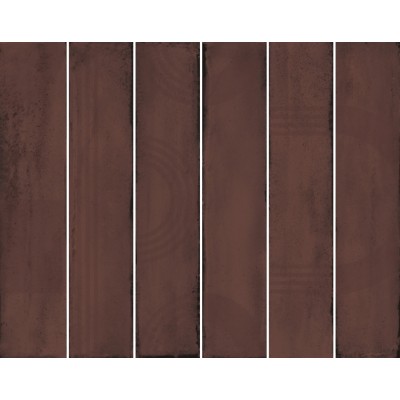 Плитка KMP3STA006RN6X Панно Мажорель бордовый глянцевый (из 6 частей 6х28,5) 36x28,5x1