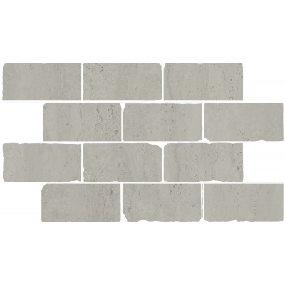 Мозаика BR032 Бордюр Сан-Марко мозаичный серый светлый матовый обрезной 46,5x26,5x0,9