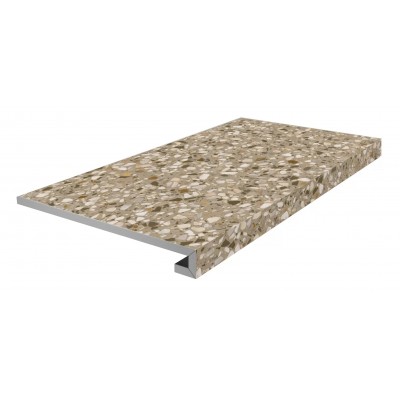 Ступени KM6060G0041RGCF Ступень фронтальная клееная Бричиола бежевый матовый обрезной 33x60x0,9