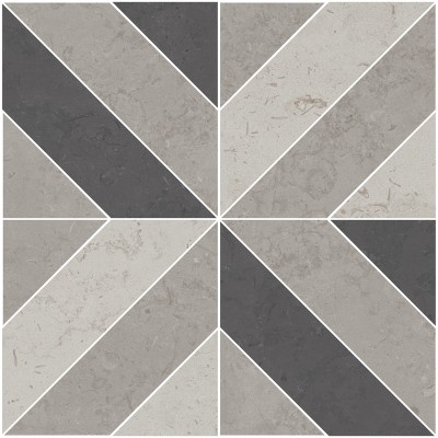 Керамогранит ID124T Декор Про Лаймстоун серый матовый 60х60