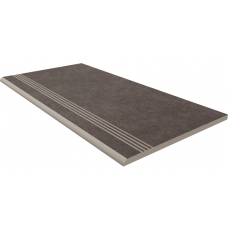 Ступени Ступень CA05 Cave Anthracite неполированный с насечками 30x60