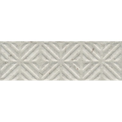 Плитка 11209R/4 Бордюр Карму серый светлый матовый обрезной 30х9,6