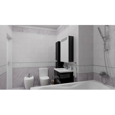 Плитка Декор Мармара Лайн серый 17-03-06-658 20х60