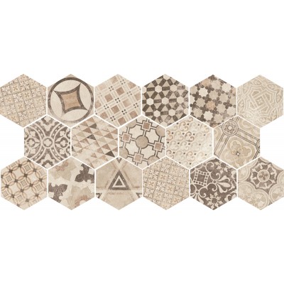 Керамогранит 22098 Hexatile Cement Garden Sand 17,5x20 (17 видов паттерна)