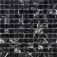 Мозаика PIX251 Black majesty из мрамора полированная 23x23 305х305x6