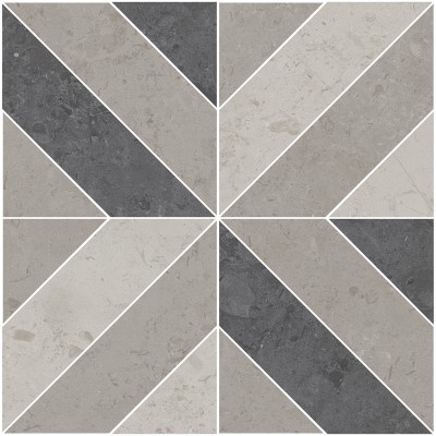 Керамогранит ID124T Декор Про Лаймстоун серый матовый 60х60