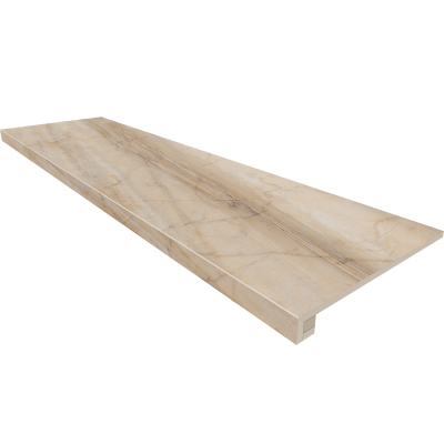Ступени Комплект Ступень BR02 Bernini Beige 33x120 неполированная с бортиком + Подступенок 14,5x120