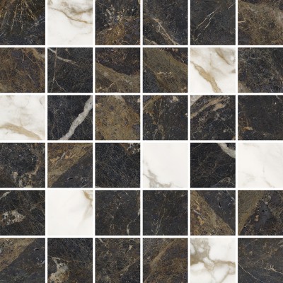 Мозаика K9498838R001VTE0 Marble-Stone Мозаика Белый Матовый-Лаппато Ректификат 30x30