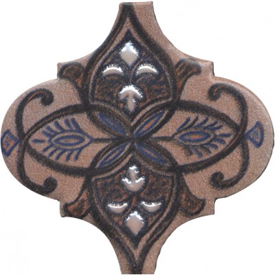 Плитка KMP3STA011M6X Панно Арабески Марокко 2 (из 6 частей 6,5x6,5) 10x25x6,9