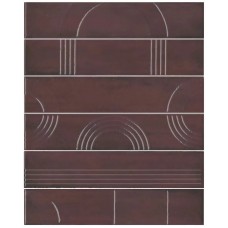 Плитка KMP3STA006RN6X Панно Мажорель бордовый глянцевый (из 6 частей 6х28,5) 36x28,5x1