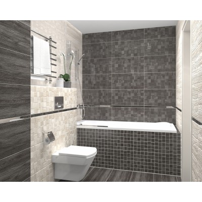 Керамогранит Timber коричневый мозаика 30х60