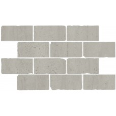 Мозаика BR032 Бордюр Сан-Марко мозаичный серый светлый матовый обрезной 46,5x26,5x0,9