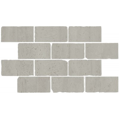 Мозаика BR032 Бордюр Сан-Марко мозаичный серый светлый матовый обрезной 46,5x26,5x0,9