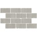 Мозаика BR032 Бордюр Сан-Марко мозаичный серый светлый матовый обрезной 46,5x26,5x0,9