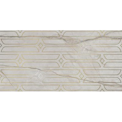 Плитка KMD3STA029BR Декор Ифран серый светлый глянцевый обрезной 60x119,5x0,9