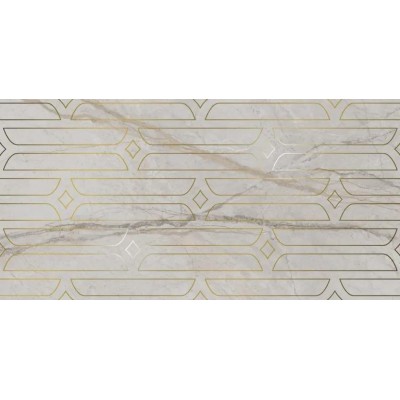 Плитка KMD3STA029BR Декор Ифран серый светлый глянцевый обрезной 60x119,5x0,9