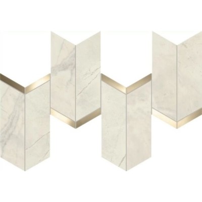 Мозаика AF8Y Marvel Calacatta Perla Mosaico Chevron Lappato 19,2x46,3