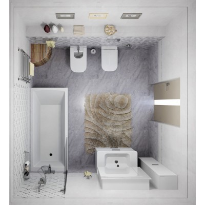 Плитка Декор Мармара Лайн серый 17-03-06-658 20х60