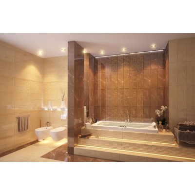 Плитка 1506-0419 Миланезе дизайн Бордюр Римский марроне 3,6х60