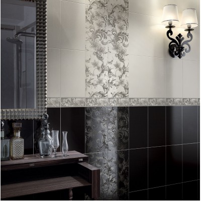 Плитка 1609-0007 Панно Азур Крем белое 50x90