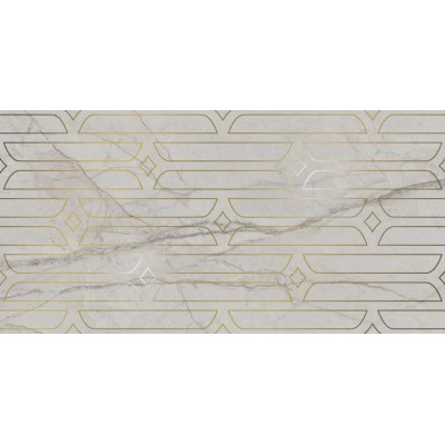 Плитка KMD3STA029BR Декор Ифран серый светлый глянцевый обрезной 60x119,5x0,9