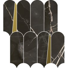 Мозаика 620110000235 Stellaris Absolut Black Mosaico Elegant Lux 32.5x36.1