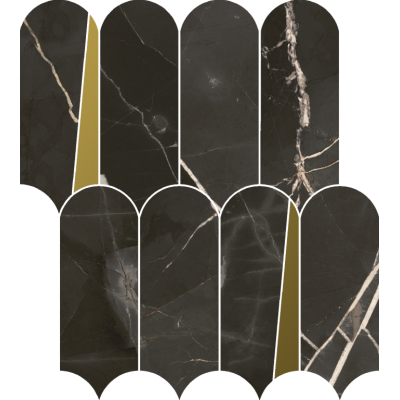 Мозаика 620110000235 Stellaris Absolut Black Mosaico Elegant Lux 32.5x36.1