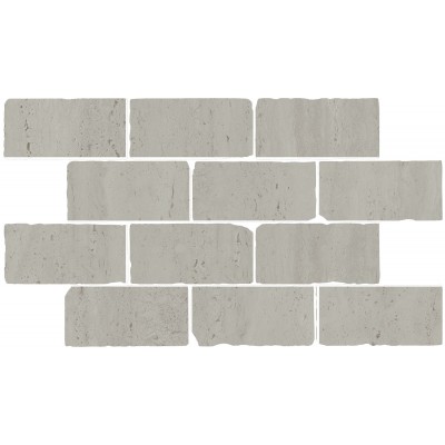 Мозаика BR032 Бордюр Сан-Марко мозаичный серый светлый матовый обрезной 46,5x26,5x0,9