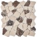 Мозаика PIX262 Cream marfil, Dark Imperador из мрамора матовая 305х305x6