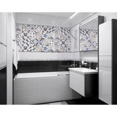 Плитка 60019 Alabama серый мозаика 20х60