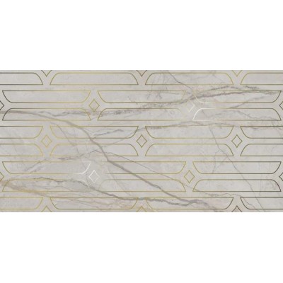 Плитка KMD3STA029BR Декор Ифран серый светлый глянцевый обрезной 60x119,5x0,9