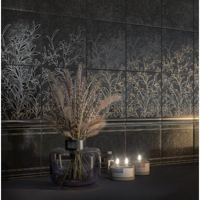 Плитка HGD/B565/5292 Барберино 1 чёрный глянцевый 20x20