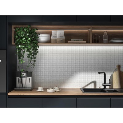 Плитка 60167 Бьянка белый матовый мозаика 20x60x0.9