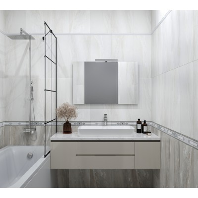 Плитка 0046 Istambul Light Grey Mat 25x50