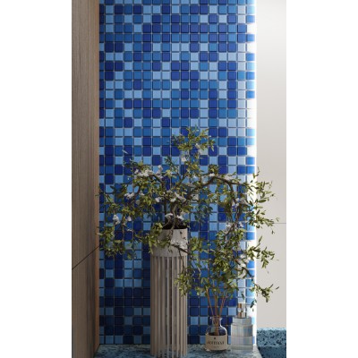 Мозаика Simple Blue (стекло) 4*20*20 327*327