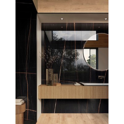 Керамогранит C279024361 Xlight Nylo Noir Polished 6 мм 150x300