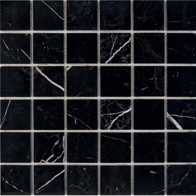 Мозаика PIX246 Nero Marquna из мрамора полированная 48x48 305х305x6