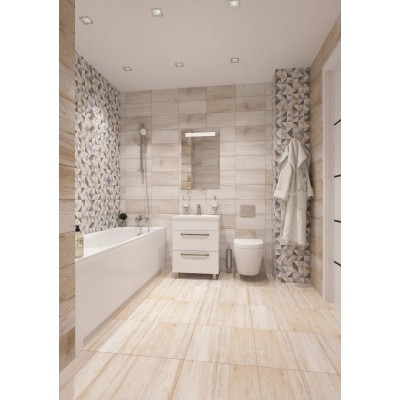 Керамогранит 6246-0050 (6046-0407) Шервуд белый 45x45