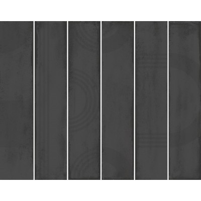 Плитка KMP3STA009RN6X Панно Мажорель чёрный глянцевый (из 6 частей 6х28,5) 36x28,5x1