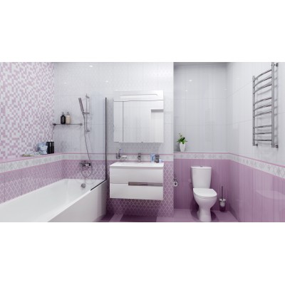 Плитка Бордюр Ампир бордовый 5х50