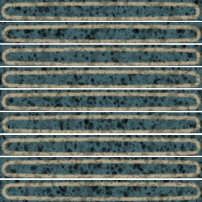 Плитка KMD2SOB002BN Декор чипсет Далия бирюзовый тёмный глянцевый 20x20x0,95