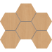 Мозаика Мозаика CW04 Classic Wood Hexagon неполированная 25x28.5